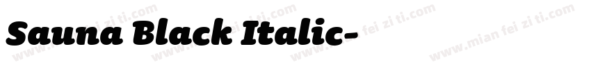 Sauna Black Italic字体转换